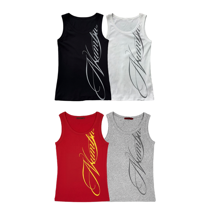 Numbasia【Basic Series】Cooling Lightweight Waist-Cinching Stretchy Floral Print Street Fitness Tank Top