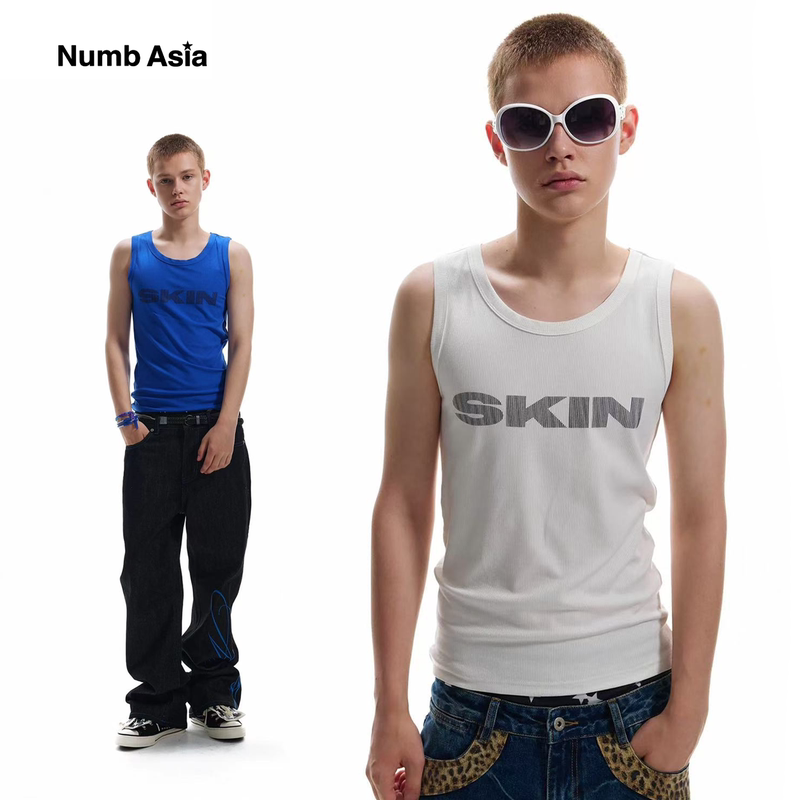 Numbasia_ “Skin” Ribbed Base Layer Basic Multi-Color Tank Top