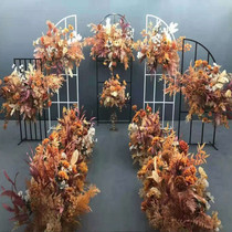 The whole wedding floral simulation flower wedding arrangement arrangement row flower Road flower Flower point flower background stage welcome area decoration flower