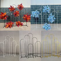 New wedding props arched screen ornaments wrought iron background curved arch stage road guide wedding aisle decoration