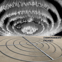 New wedding arrangement ceiling decorative yarn wedding props hotel decoration iron ring shelf stage supplies