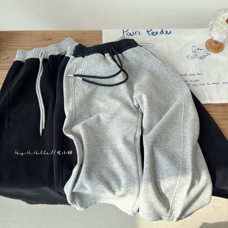 Durable and Versatile/Color-Blocked Waistband/2-Way Wear Children's Sweatpants 3.22
