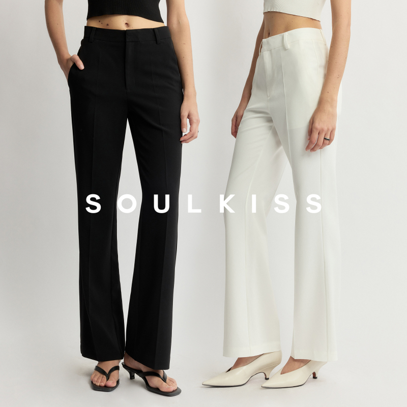 Soulkiss Treasure Pants Straight-Leg Magic Imported Cooling Acetate Slim-Fit Slimming Chopstick-Leg Cropped Flared Pants Soulkiss Treasure Pants Straight-Leg Magic Imported Cooling Acetate Slim-Fit Slimming Chopstick-Leg Cropped Flared Pants