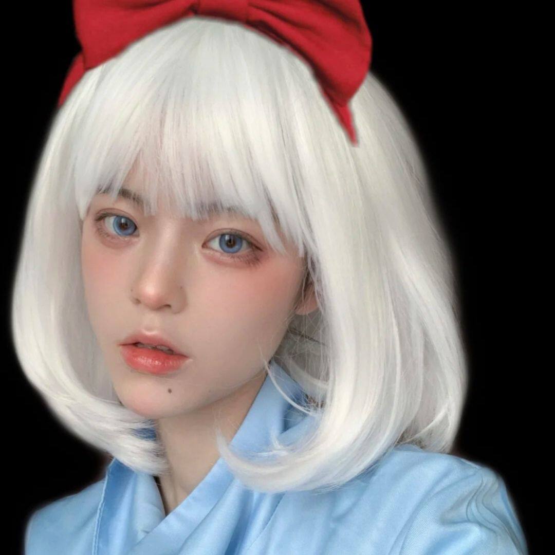 光遇COS假发女纯白短直发漫展表演空气刘海甜美日系波波头全头套_Cosplay女装_淘宝游戏网