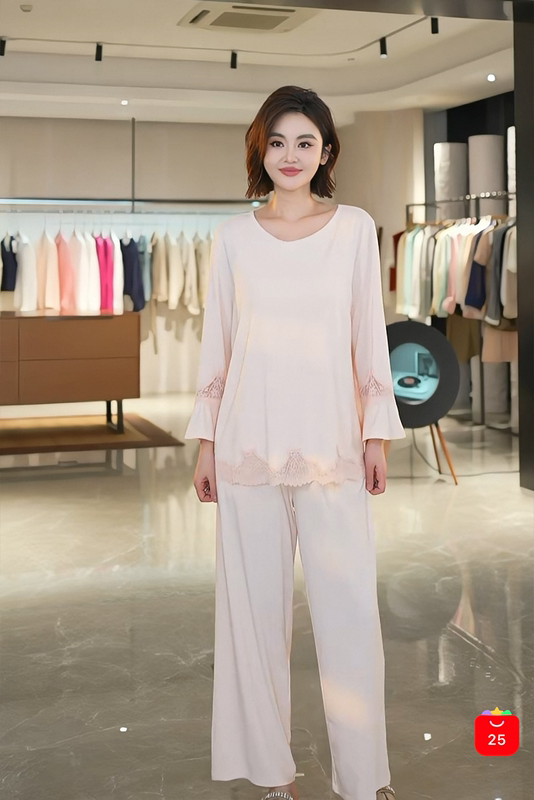 Sunny Galaxy Rhinestone Hand-Carved Lace Trim Sequin Round Neck Tie Cup Loungewear 32Cw180627C