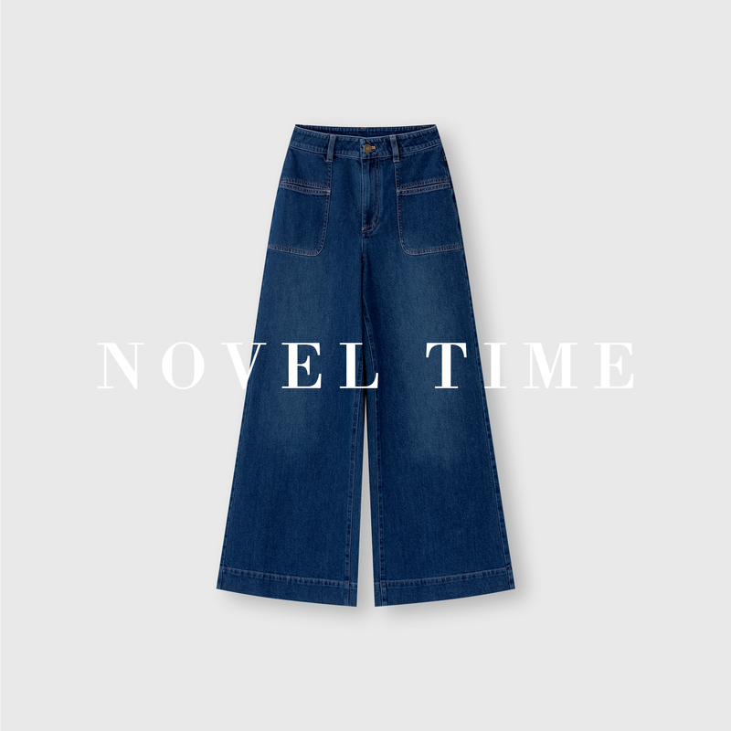 Sunny Retro Blue Slimming Loose Straight-Leg Jeans 32A4380071C