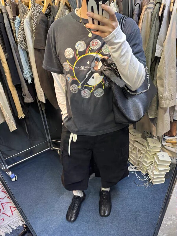 【Different from Regular Currency】Vintage Tee 00S《Jackie Chan Adventures》Short-Sleeve, Thermosetting Oil, Cylindrical Fabric