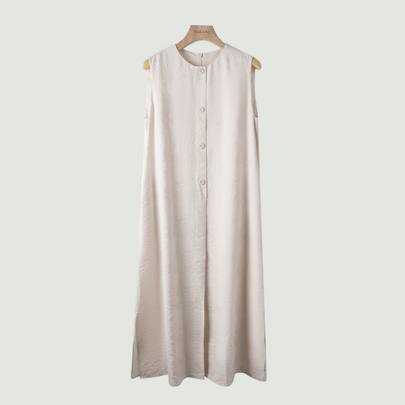 【7-25】30Mm Mulberry Silk Jacquard Brocade Double-Layer Silk Vest Dress-Lg1011 【7-25】30Mm Mulberry Silk Jacquard Brocade Double-Layer Silk Vest Dress-Lg1011