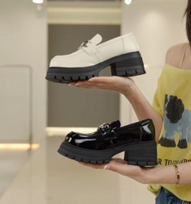 Oumiqiao Genuine Leather Thick-Soled Loafers Lwt129-1