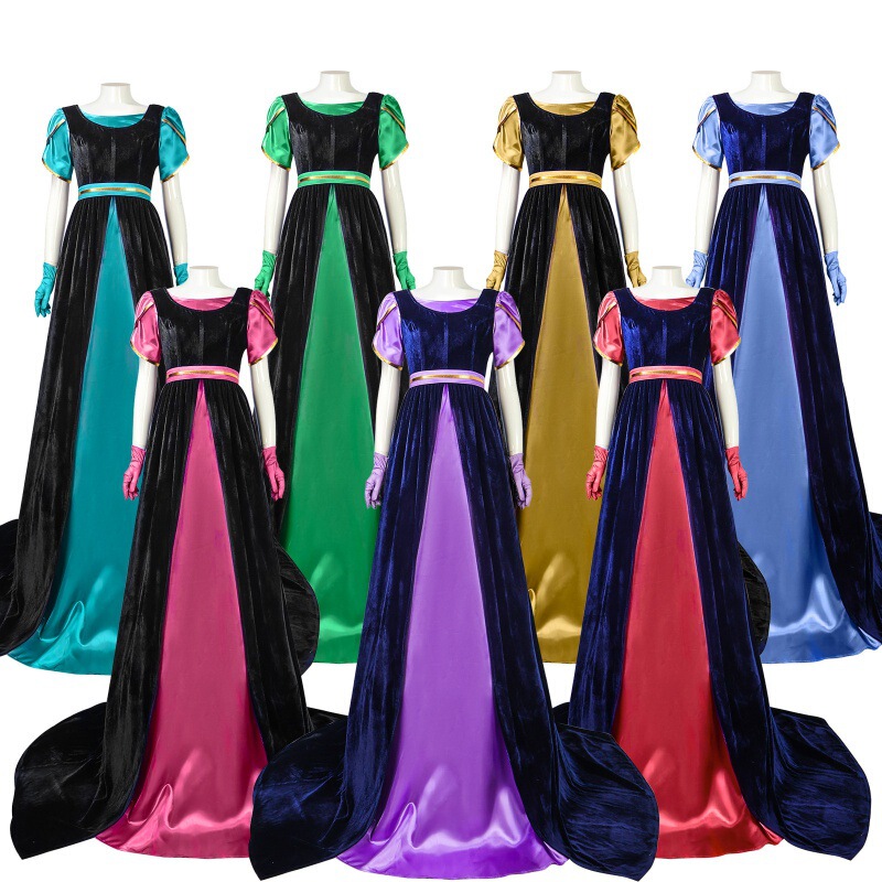Medieval Regency Tea Party Bridgerton Dress Two-Piece Gown Long Dress Stage Performance Costume