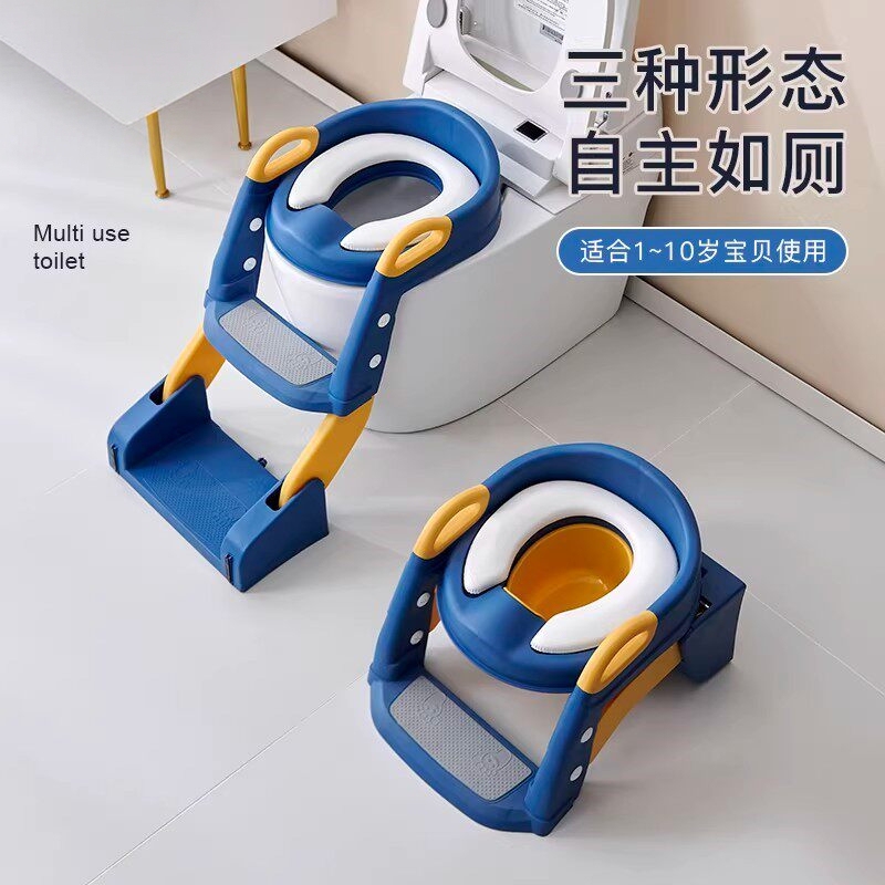 German Lok Kidsren's Foldableing Toilet Baby Potty Multi-Functional Stair Toilet Boys and Girls Step Toilet