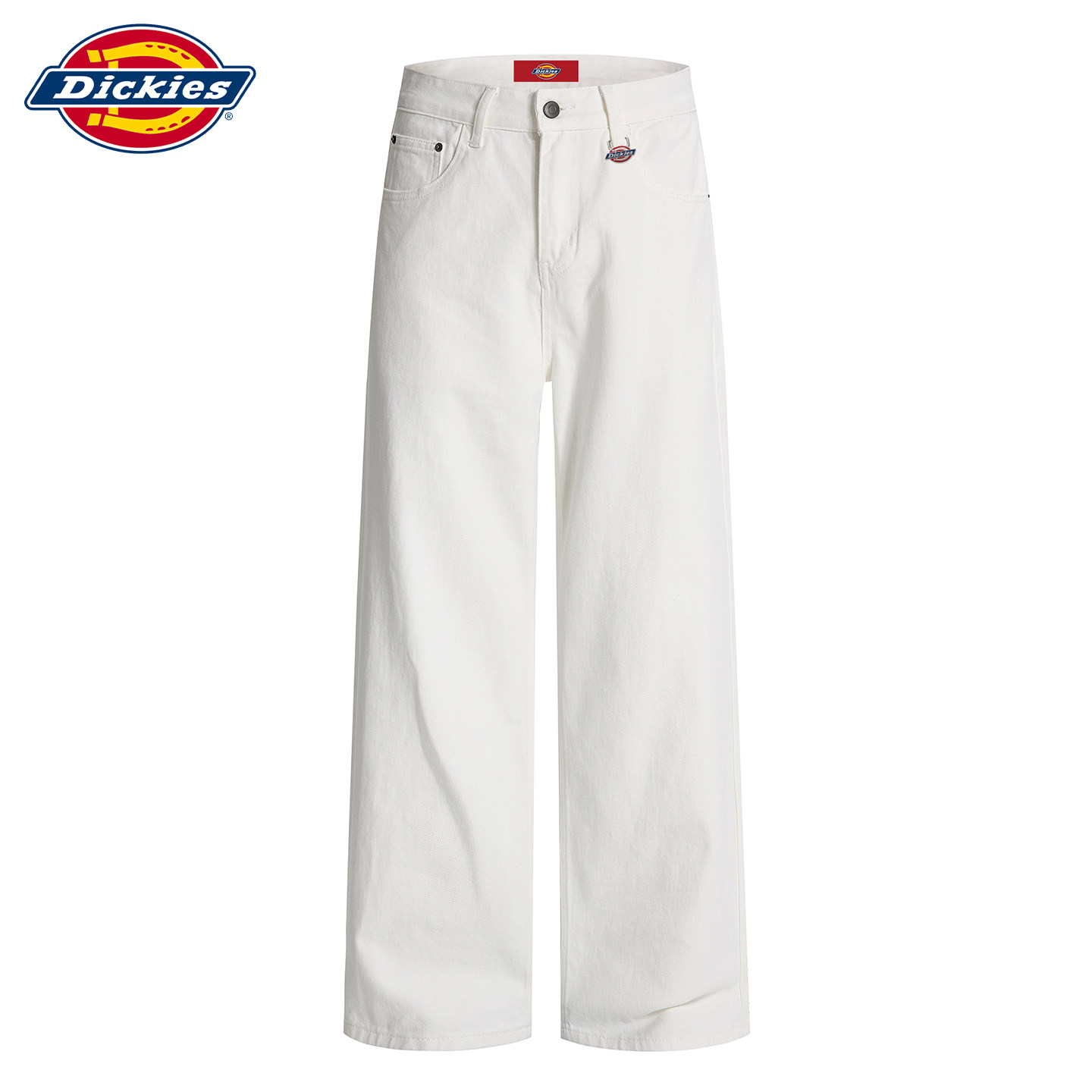 Dickies美式潮牌高端休闲牛仔裤男2026夏季新款白色宽松阔腿裤子