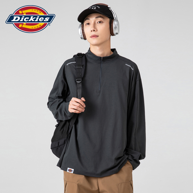 Dickies Long-Sleeved T-Shirt for Men 2026 New Half-Zip Top Autum Outdoor Breathable Mountaineering Sports Base Layer Shirt Dickies Long-Sleeved T-Shirt for Men 2026 New Half-Zip Top Autum Outdoor Breathable Mountaineering Sports Base Layer Shirt