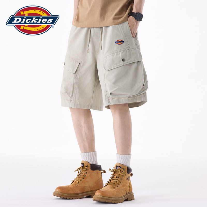 Dickies American Style Trendy Work Shorts for Men, New Summer Drawstring Multi-Pocket Loose Casual Five-Point Shorts
