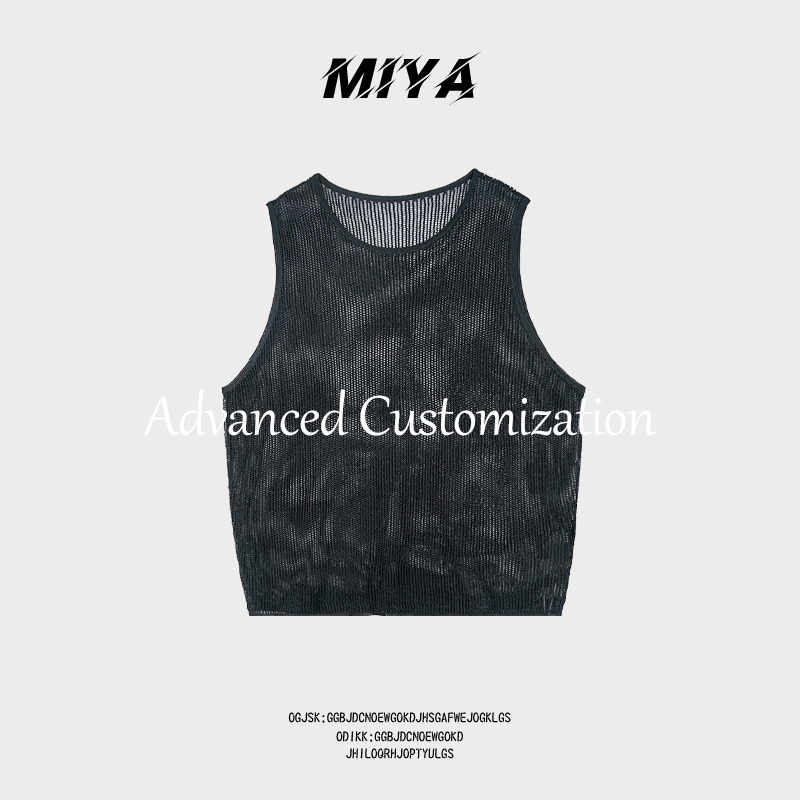 Amiya. High-End Hollow Mesh Vest with a Cover-Up 2Z2541699 Amiya. High-End Hollow Mesh Vest with a Cover-Up 2Z2541699