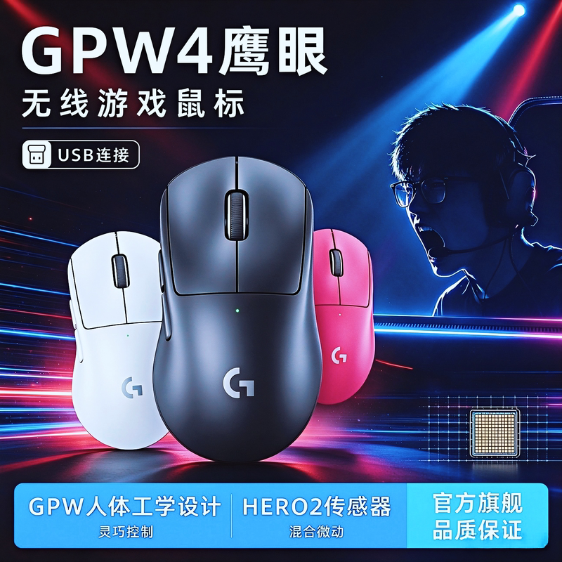 Logitech Gpw4 Eagle Eye Wireless Gaming Mouse Comfortable Ergonomic Mouse Fourth Generation Fps Delta