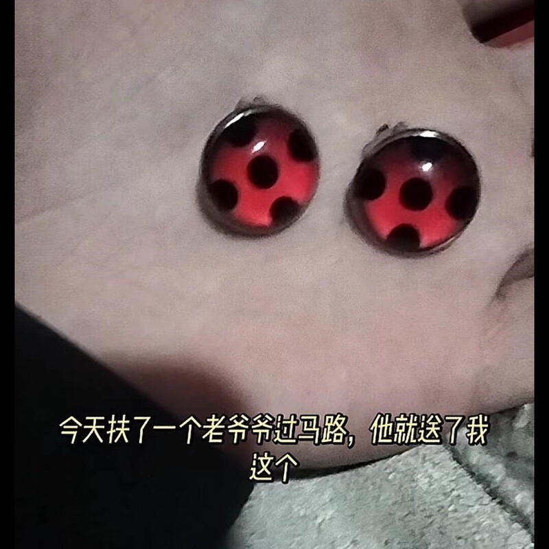 "Miracle Girl" Ladybug Reddy Tikki Earrings Peach Pink Fairy Earrings Anime Peripheral Accessories "Miracle Girl" Ladybug Reddy Tikki Earrings Peach Pink Fairy Earrings Anime Peripheral Accessories