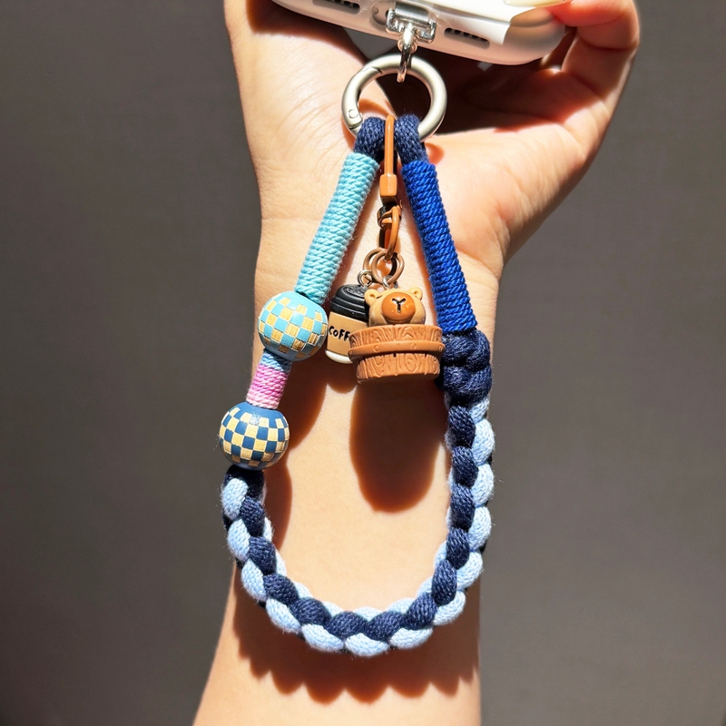 Unique Original Woven Capybara Phone Lanyard Anti-Loss Wrist Strap Keychain Versatile Portable Accessory Chain Unique Original Woven Capybara Phone Lanyard Anti-Loss Wrist Strap Keychain Versatile Portable Accessory Chain