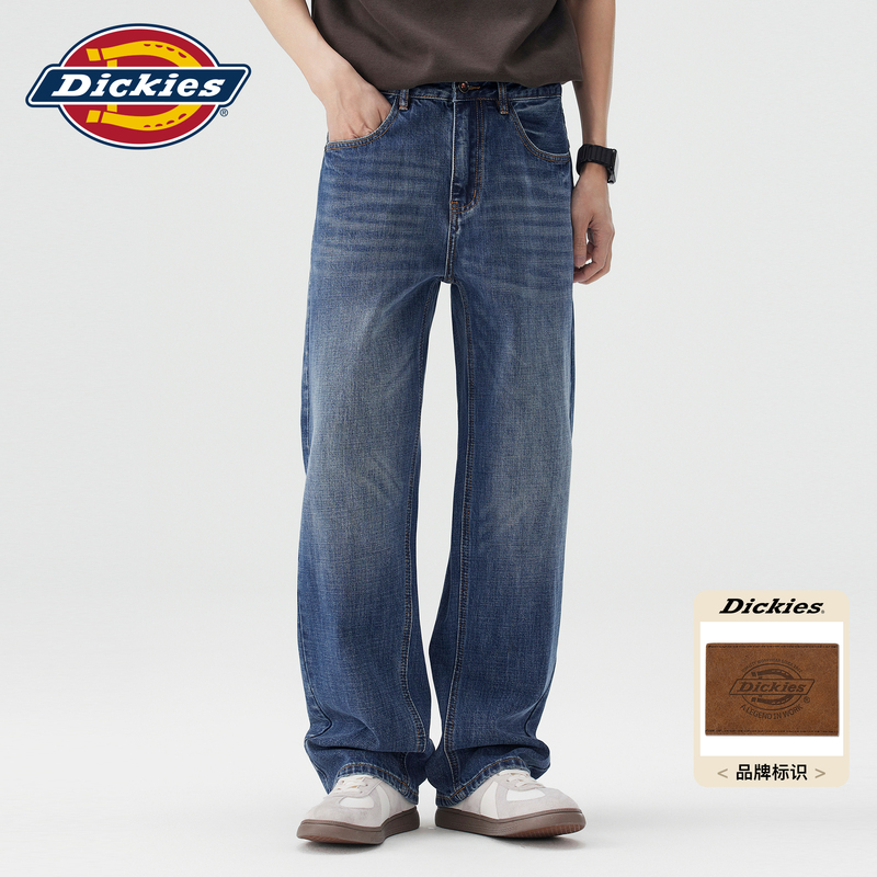 Dickies Men's Jeans New Trendy American High Street Casual Vintage Loose Versatile Straight-Leg Pants Dickies Men's Jeans New Trendy American High Street Casual Vintage Loose Versatile Straight-Leg Pants