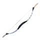 New Outdoor Archery Set with Black and White Snakeskin, Traditional Recurve Bow and Arrow Set, Reverse Curved Bow, Recurve Bow