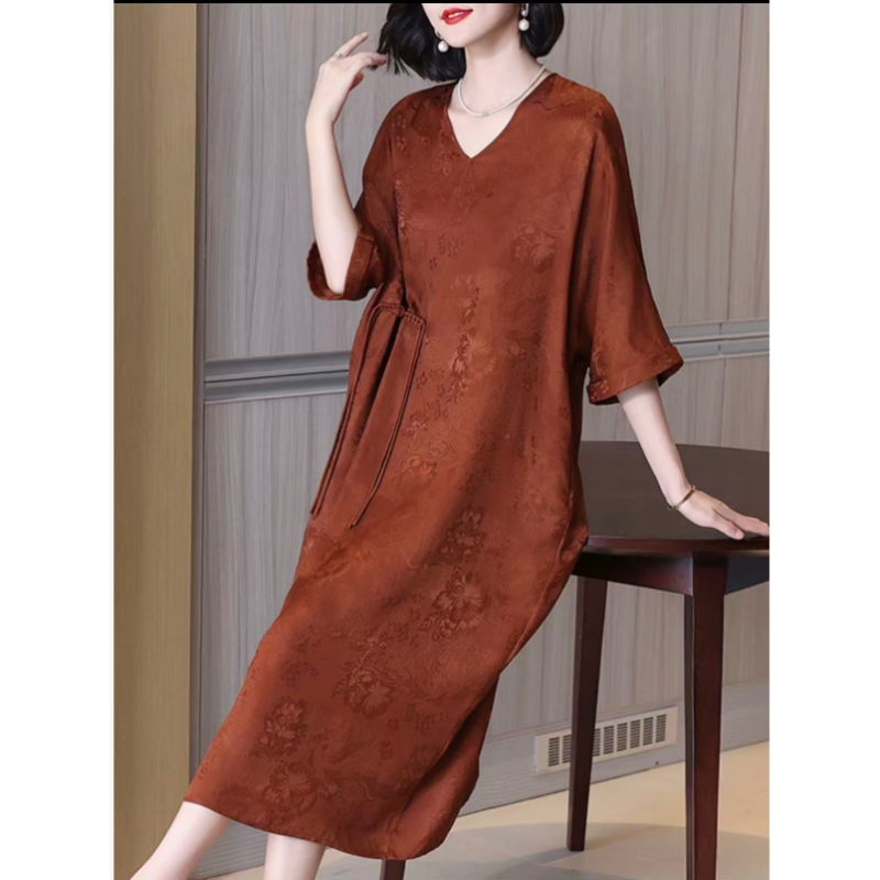 V-Neck Buttoned Tassel Dress V-Neck Buttoned Tassel Dress