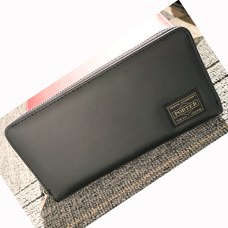 Japanese Porter Yoshida Genuine Leather Long Wallet Unisex Trendy Brand Clutch Bag Business Card Holder Waterproof Id Card Holder Japanese Porter Yoshida Genuine Leather Long Wallet Unisex Trendy Brand Clutch Bag Business Card Holder Waterproof Id Card Holder