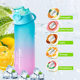Cross-Border Popular Fruity Student Water Bottle, 0 Sugar, 0 Calories, Fragrance-Infused Straw, Two-Tone Gradient Plastic Water Cup Gadget