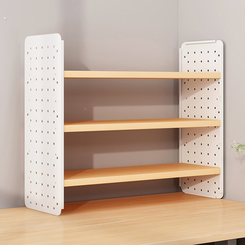 Desktop storage rack wrought iron punch-free hole board table bookshelf desk storage rack dormitory desk storage cabinet