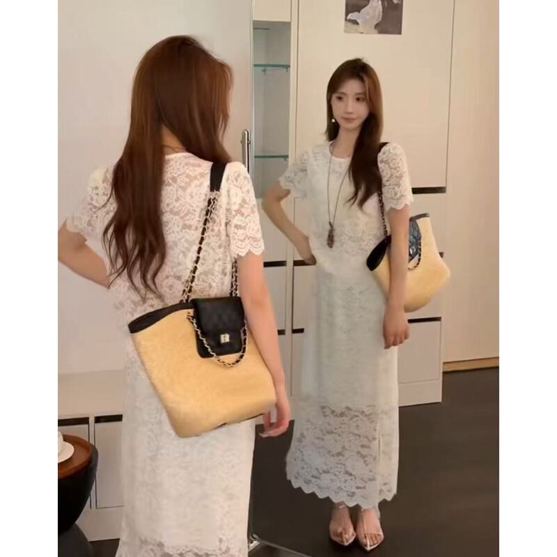 26313/Round Neck Elegant Lace Suit-093-6.16