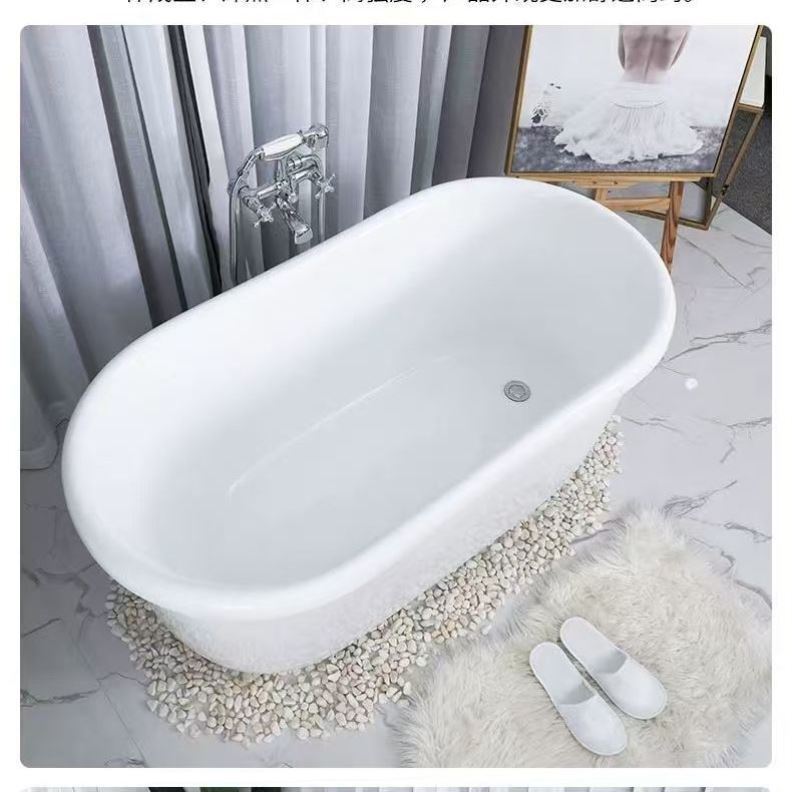 B&B Hotel Acrylic Home-Use Adult Freestanding Movable Small-Sized Chaise Lounge Children's Small Bathtub No Installation Required B&B Hotel Acrylic Home-Use Adult Freestanding Movable Small-Sized Chaise Lounge Children's Small Bathtub No Installation Required