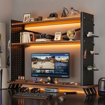 Desktop storage rack home desktop bookshelf computer elevated rack desk hole board multi-layer storage rack layered rack