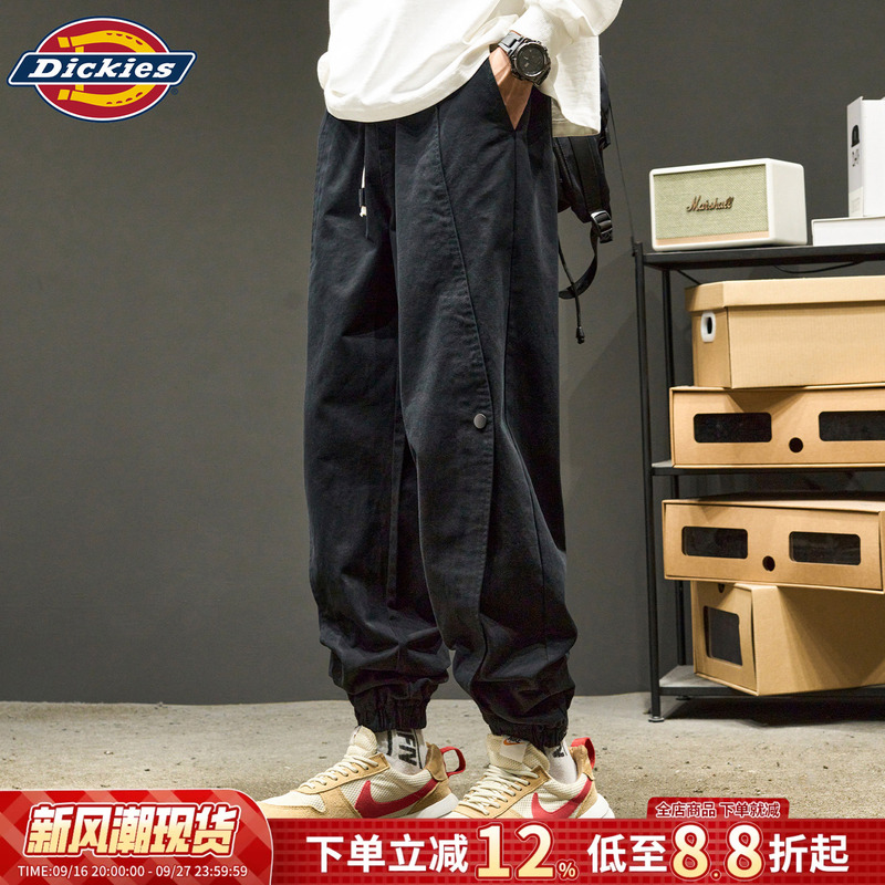 Dickies Work Pants for Men, New Spring and Autumn Style, American Retro Patchwork Casual Pants, Loose and Cool Paratrooper Jogger Pants