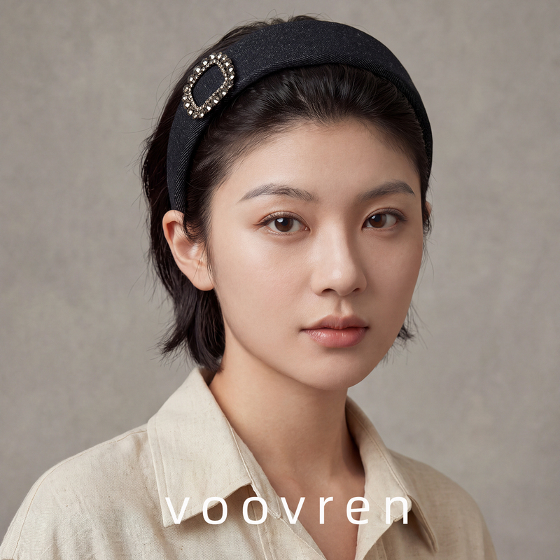 Voovren Headband Hairpin High-End Wide-Brimmed Rhinestone Headband for Short-Haired Women 2026 Hot Style Light Luxury Versatile Headwear Voovren Headband Hairpin High-End Wide-Brimmed Rhinestone Headband for Short-Haired Women 2026 Hot Style Light Luxury Versatile Headwear