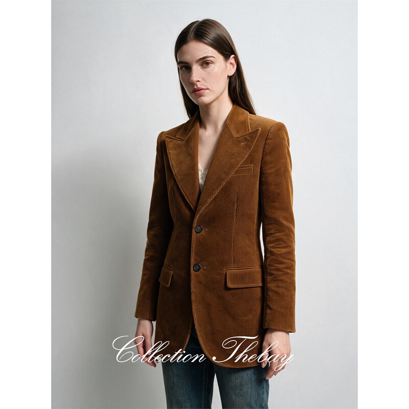 Thebay【Oconner】Sustainable Classic Retro Corduroy Casual Blazer for Women 2026 New Style