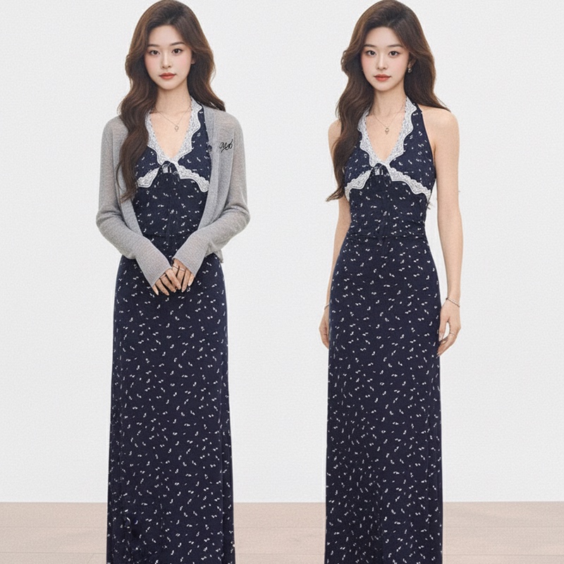 4.3 New Product Westayoone Sun Protection Cardigan Lace Splicing Knitted Dress for Small Women New Summer Style
