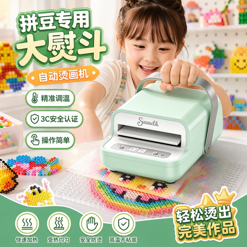 Fully Automatic Heat Transfer Machine for Bead Art, 3C Certified Handheld Electric Iron with Adjustable Temperature for Ironing Non-Porous Bead Art Products Fully Automatic Heat Transfer Machine for Bead Art, 3C Certified Handheld Electric Iron with Adjustable Temperature for Ironing Non-Porous Bead Art Products