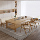 2022 new living room solid wood large desk painting table calligraphy table multi-person study table log long table workbench
