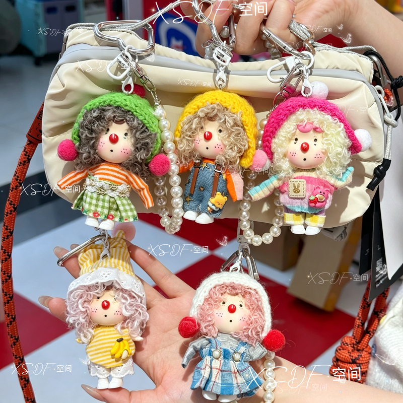 Cute Bag Charm, Silly Curly Afro Clay Doll, Trendy Keychain, Healing Style, High-Value Ornament Cute Bag Charm, Silly Curly Afro Clay Doll, Trendy Keychain, Healing Style, High-Value Ornament