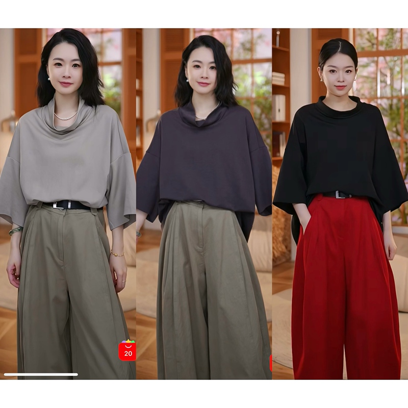 【Mdeco】[Little Stone] Design with a Stacked Collar, Loose Silhouette, and a Relaxed, Paper-Like Texture Top