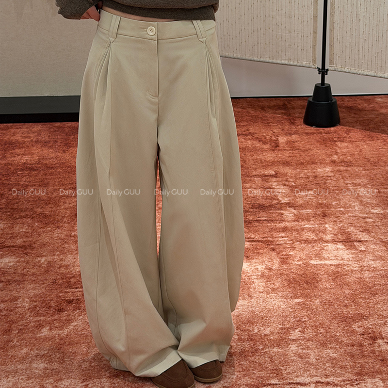 Daily Guu Yun Xu Simple and Versatile Wide-Leg Pants