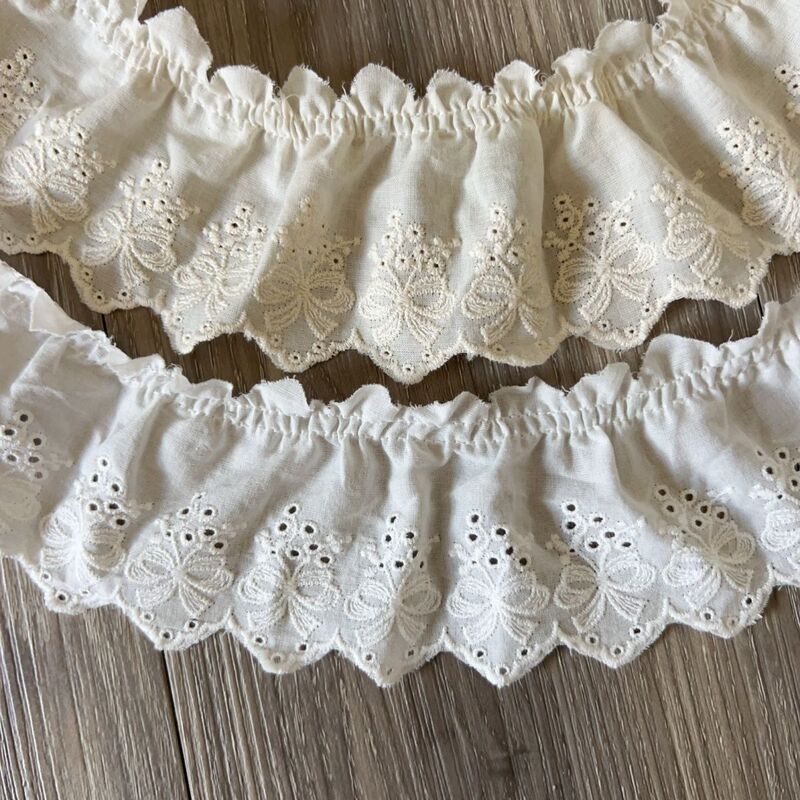 Pure Cotton Lace Clothing Accessories Lace Trim Hem Fabric Lace Trim for Clothes