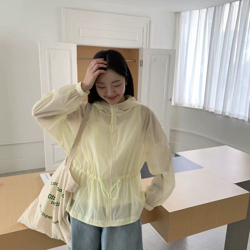 6.17Milu100 Nylon Upf50+ Hooded Sun Protection Jacket with Drawstring Waist 6.17Milu100 Nylon Upf50+ Hooded Sun Protection Jacket with Drawstring Waist