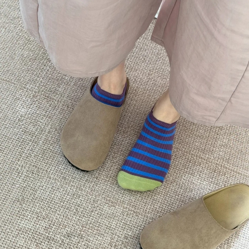 Naisen Beat* These Socks Are Just My Style! Vintage Artistic Sweat-Absorbent Breathable Non-Slip Cotton Boat Socks