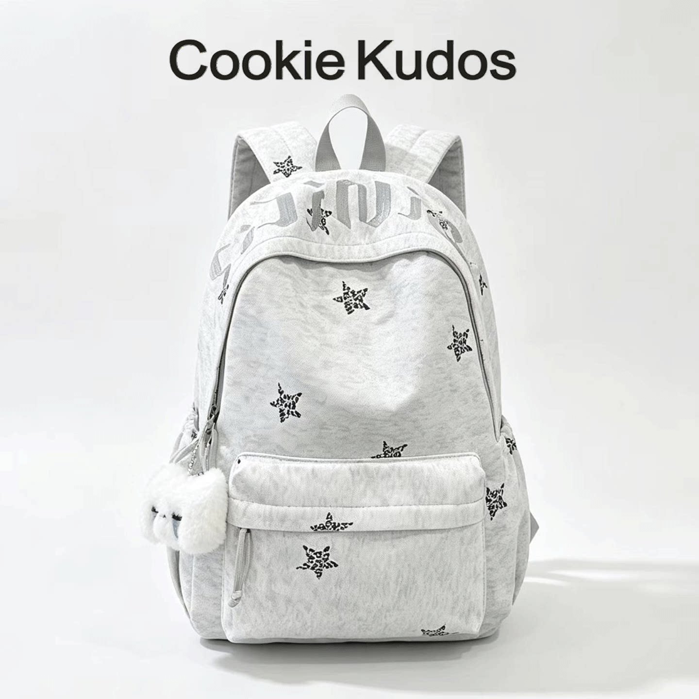 Cookie Kudos美式星星印花双肩包女学生书包大容量高颜值校园背包