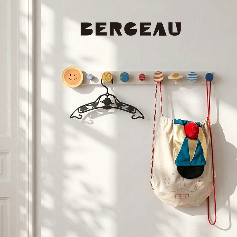 Berceau Solar System Wall-Mounted Wooden Hook for Hanging Clothes, Children's Room Decoration, Entryway Door, Constellation Berceau Solar System Wall-Mounted Wooden Hook for Hanging Clothes, Children's Room Decoration, Entryway Door, Constellation