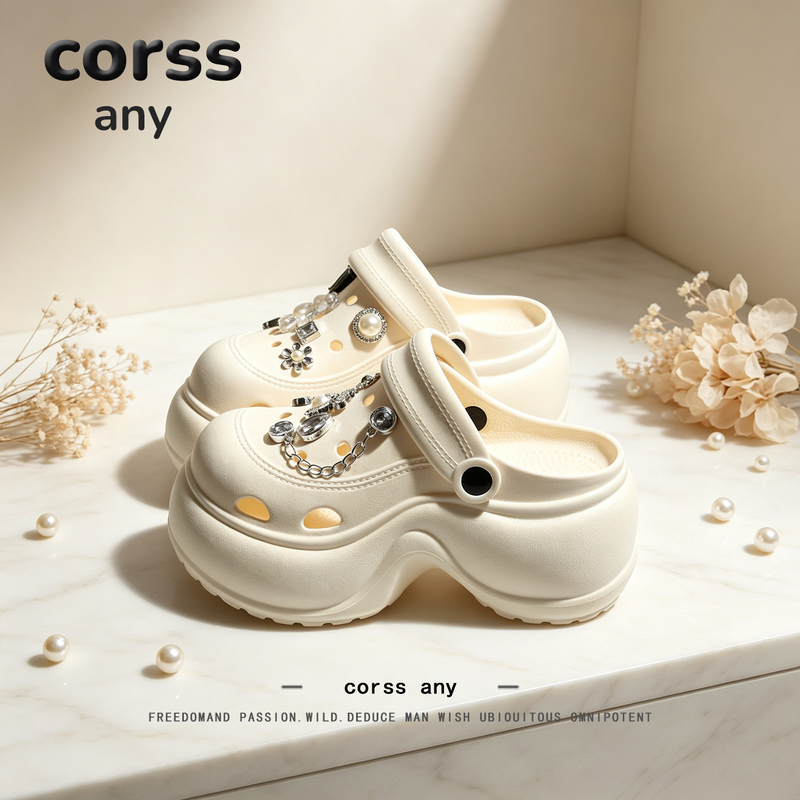 Cross Any Hole Shoes Summer Girls' Slippers for Girls Aged 12 and Older, Non-Slip Soft-Soled Beach Sandals for 15-Year-Olds
