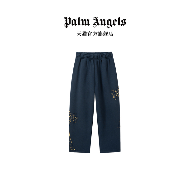 Palm Angels Casual Sweatpants for Men and Women 2026 Autumn American High Street Fashion Brand Straight-Leg Trousers Palm Angels Casual Sweatpants for Men and Women 2026 Autumn American High Street Fashion Brand Straight-Leg Trousers