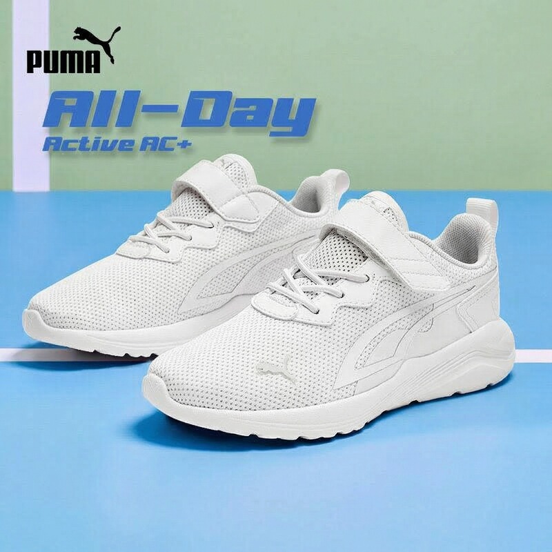 Puma Children's Sports Shoes, Summer Comfortable Mesh Running Shoes for Kids, Trendy Versatile White Sneakers for Older Children Puma Children's Sports Shoes, Summer Comfortable Mesh Running Shoes for Kids, Trendy Versatile White Sneakers for Older Children