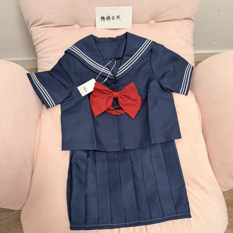 [Delivery in about Two Months] Bodyline Red and Cyan Bow Tie Sailor Uniform Rainbow Warriors Authentic Japanese Brand