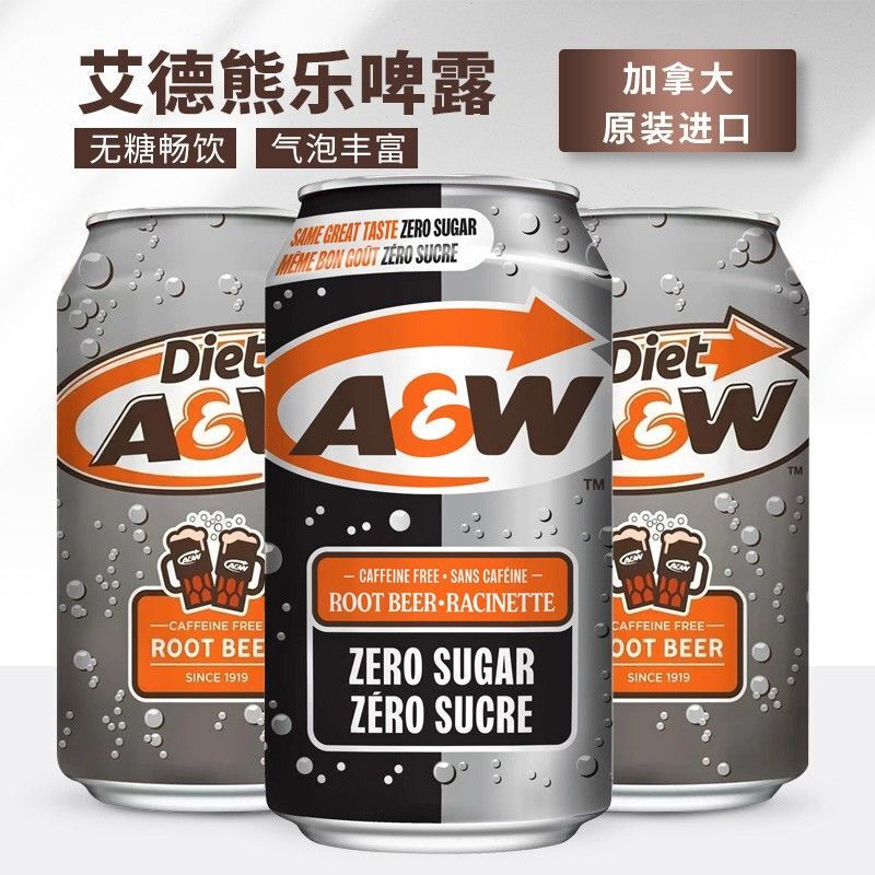 A&W Root Beer Diet, Sugar-Free Root Beer Flavored Health Drink Imported from North America